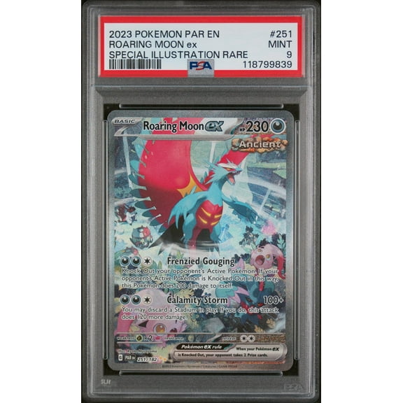 2023 Pokemon Scarlet and Violet Paradox Rift Special Illustration Rare Roaring Moon Ex #251 PSA 9