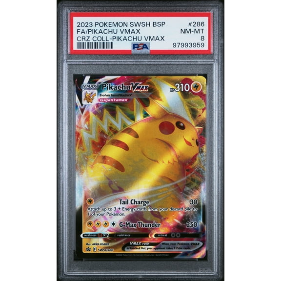 2023 Pokemon Swsh Black Star Promo Pikachu Vmax CRZ Coll-Pikachu Vmax PSA 8 #286