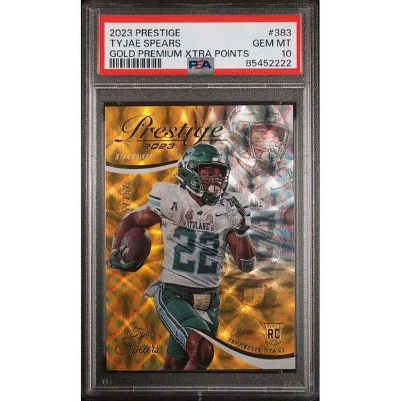 2023 Prestige Tyjae Spears #383 Premium Rookie Gold Premium Xtra Points PSA 10