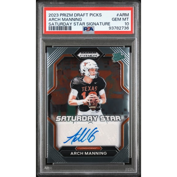 2023 Prizm Draft Picks Arch Manning #ARM Saturday Star Signatures PSA 10