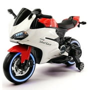 2023 Racing Style Ride On Toy Motorcycle Car for Kids 12V Battery Powered Red