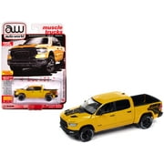 2023 Ram 1500 Rebel Havoc Edition Pickup Truck Baja Yellow Muscle Trucks Series 1/64 Diecast Model Car by Auto World
