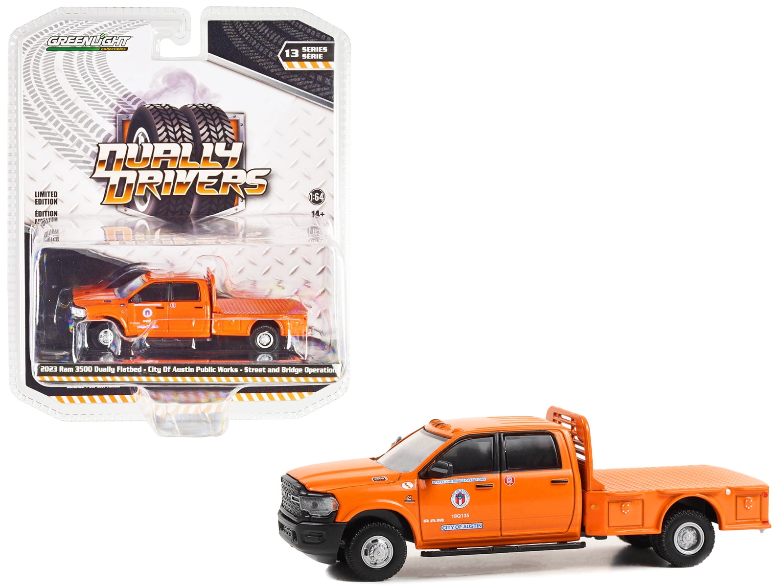Greenlight 1:64 Dually Drivers 2023 Ram 3500 Laramie LAPD