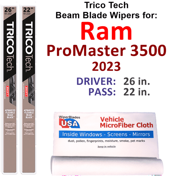 2023 Ram ProMaster 3500 Beam Blade Wipers (Set of 2)