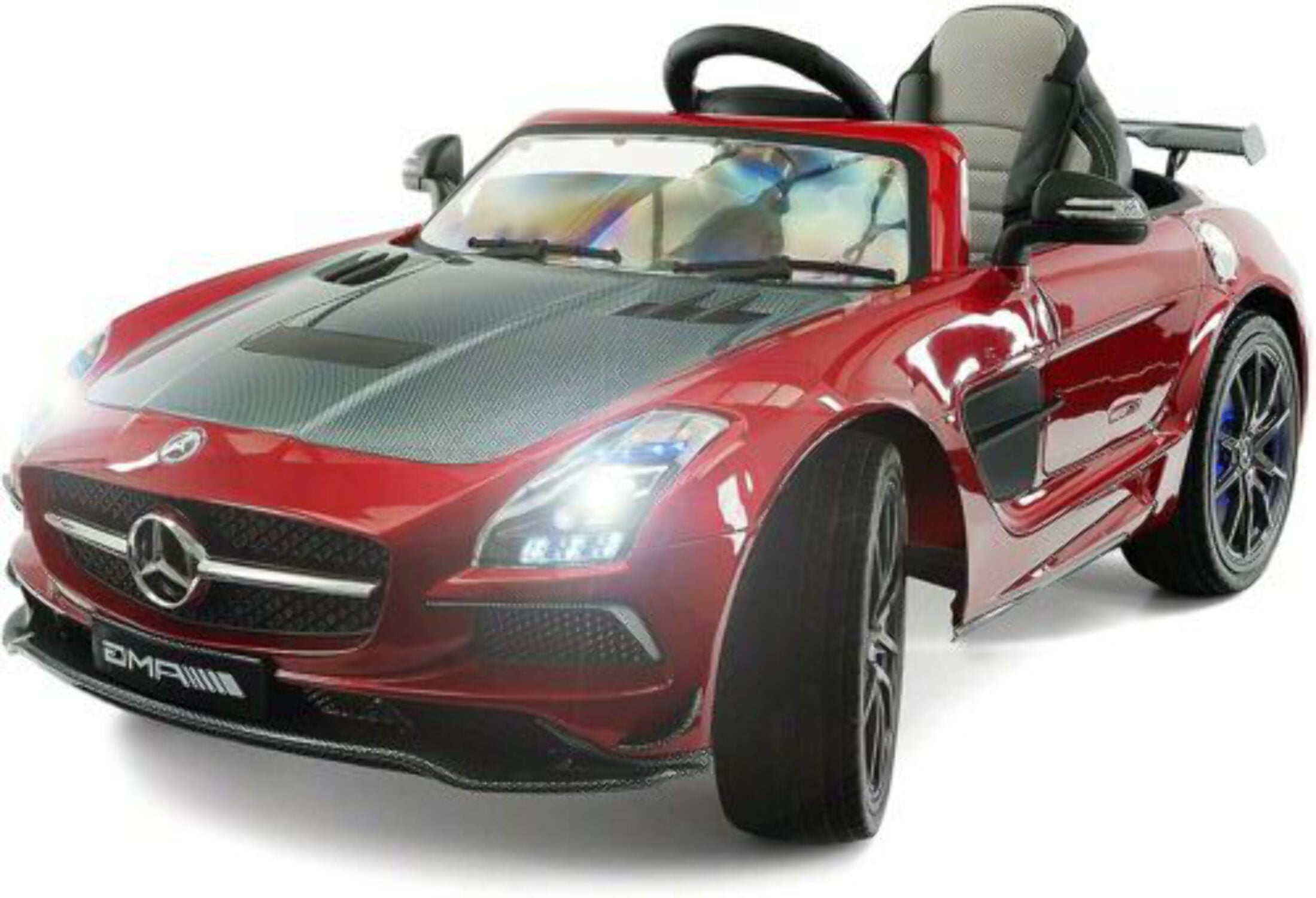 2023 Red Carbon SLS AMG Mercedes Benz Car for Children 12V Electric ...