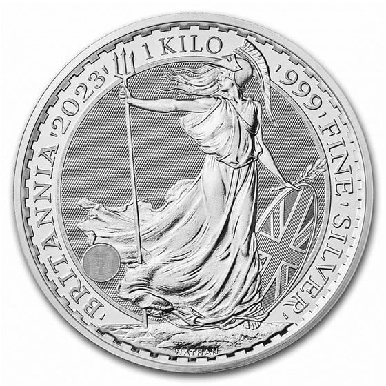 BRITISH ROYAL MINT 2023 Royal Mint Great Britain Britannia 1 Kilo Silver Coin