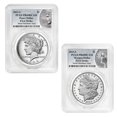 thumbnail image 1 of 2023-S Morgan and Peace Silver Dollar Proof 2-Coin Set PCGS PF 69 FS (Morgan/Peace Label), 1 of 3