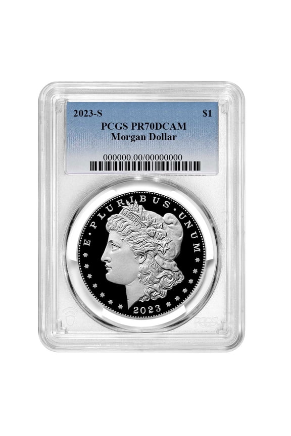 2023-S Proof $1 Morgan Silver Dollar PCGS PR70DCAM Blue Label