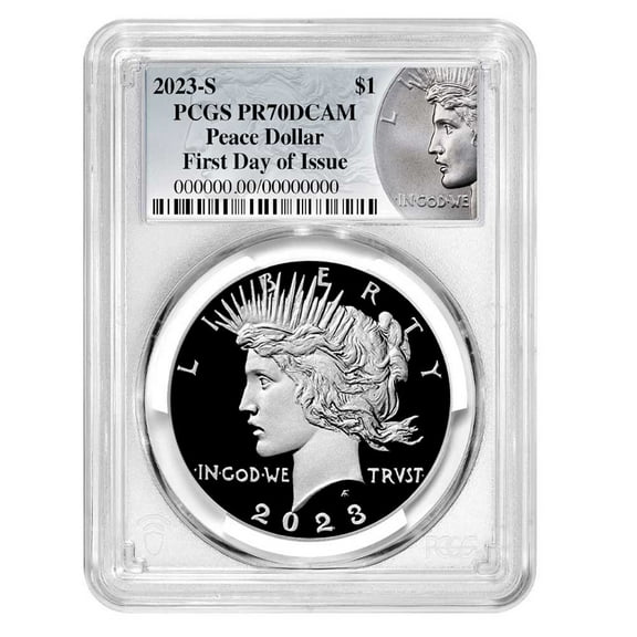 2023-S Proof $1 Peace Silver Dollar PCGS PR70DCAM FDOI Peace Label