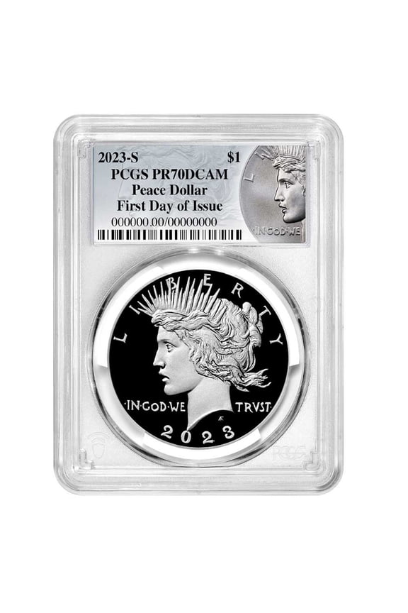 2023-S Proof $1 Peace Silver Dollar PCGS PR70DCAM FDOI Peace Label