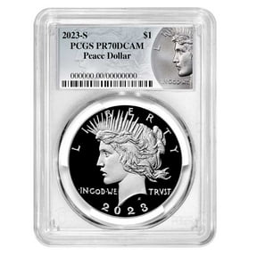 2023-S Proof $1 Peace Silver Dollar PCGS PR70DCAM Peace Label