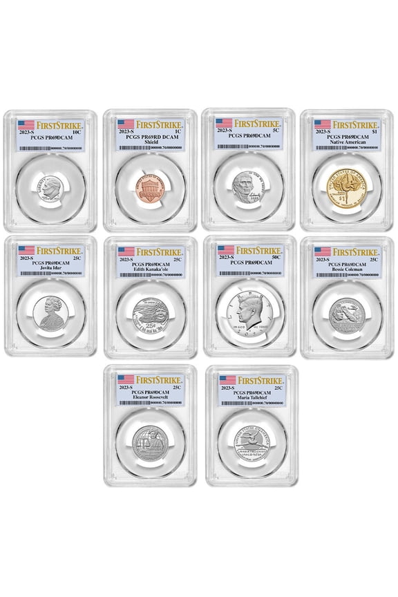 2023-S U.S. Clad Proof Set PCGS PR69DCAM FS Flag Label