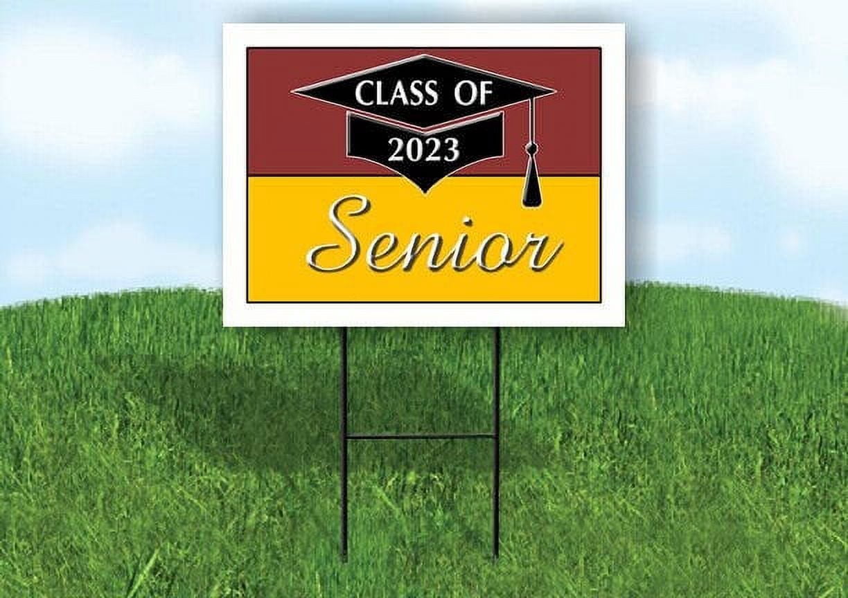 2023 SENIOR CARDINAL GOLD 18inx24in Yard Road Sign w/ Stand - Walmart.com