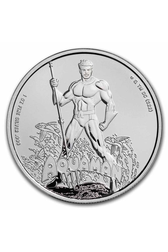 2023 Samoa 1 oz Silver DC Comics Aquaman BU