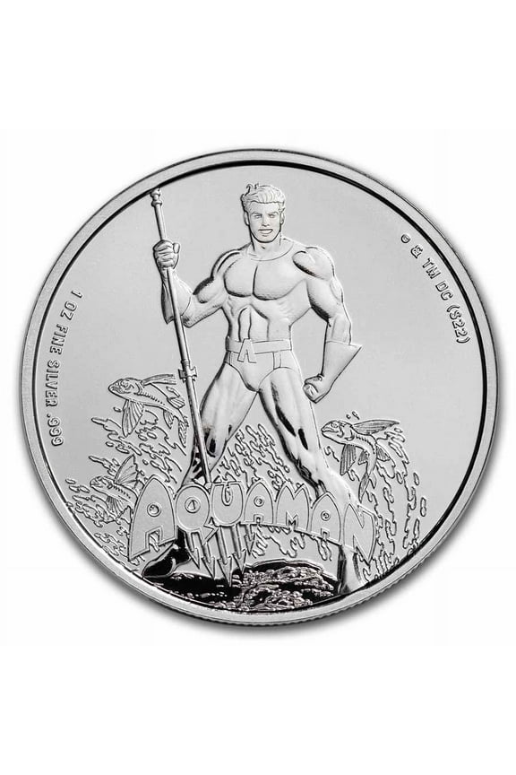 2023 Samoa 1 oz Silver DC Comics Aquaman BU