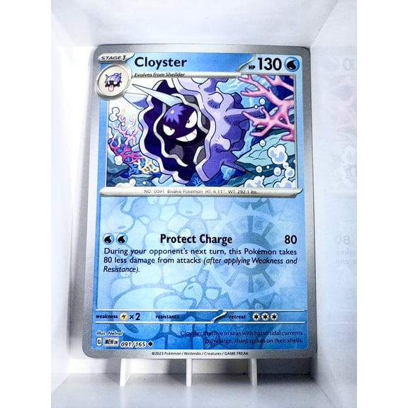 2023 Scarlet & Violet 151 Cloyster Reverse Holo Uncommon #91/165