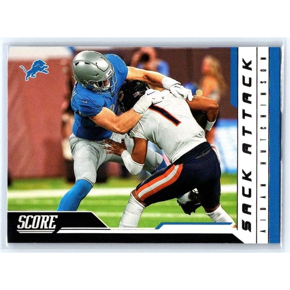2023 Score Sack Attack Football Card Aidan Hutchinson #12 Detroit Lions Near Mint Or Better