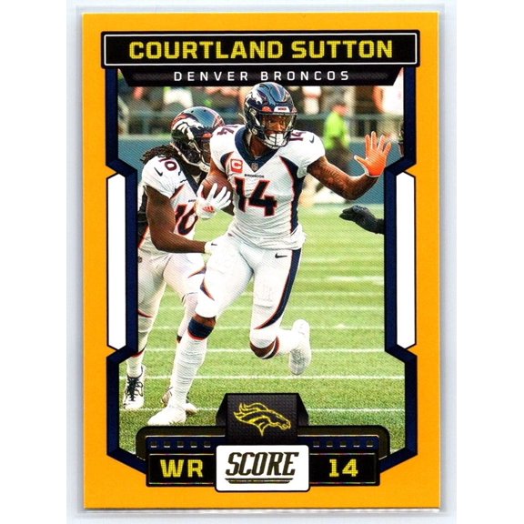 2023 Score Gold Courtland Sutton #72 Near Mint or Better Denver Broncos Football Card