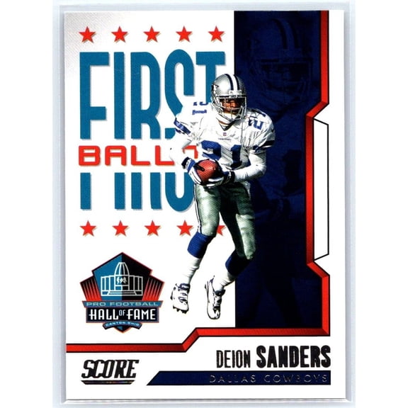 Near Mint 2023 Score Deion Sanders #4 First Ballot Dallas Cowboys Football Card