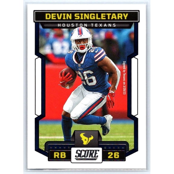 2023 Score Devin Singletary Houston Texans #270 Football Card