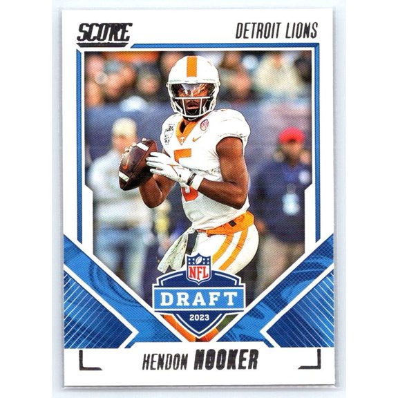 2023 Score NFL Draft Detroit Lions Hendon Hooker #15 Football Card Near Mint