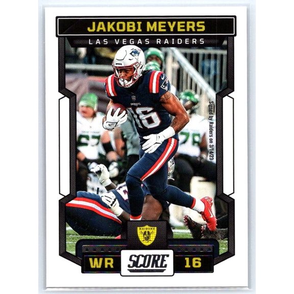 Near Mint 2023 Score Jakobi Meyers #284 Las Vegas Raiders Football Card