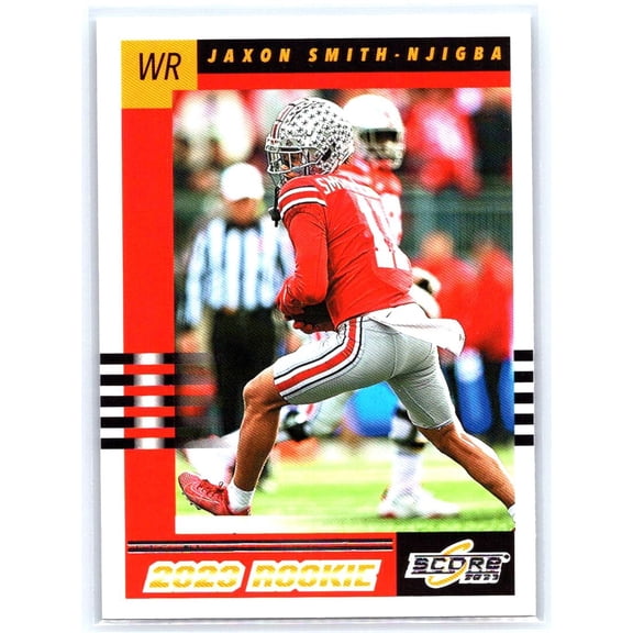 2023 Score 2003 Throwback Rookies Jaxon Smith-Njigba #8 Ohio State Buckeyes NFL Card