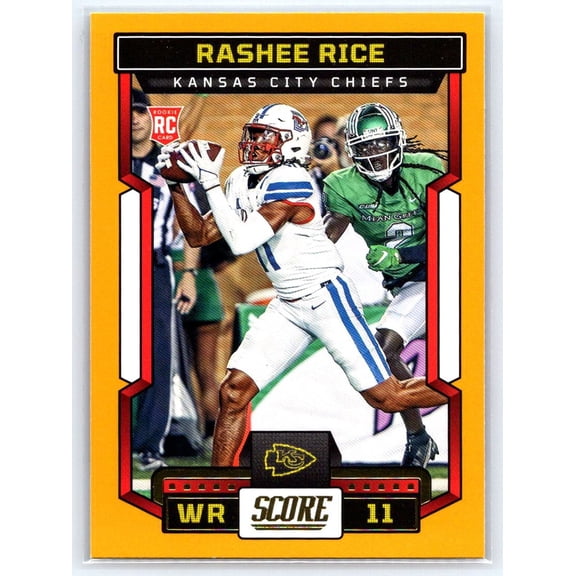 2023 Score Rashee Rice Kansas City Chiefs #352 Gold Football Card