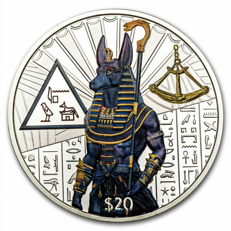 2023 Sierra Leone 2 oz Silver Egyptian Gods: Anubis