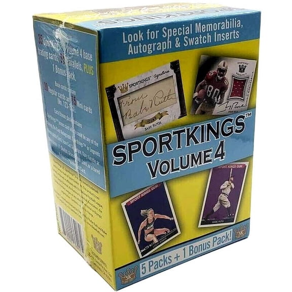 Sportkings 2021 Volume 4 Trading Card BLASTER Box (5 Packs + 1 Bonus Pack)