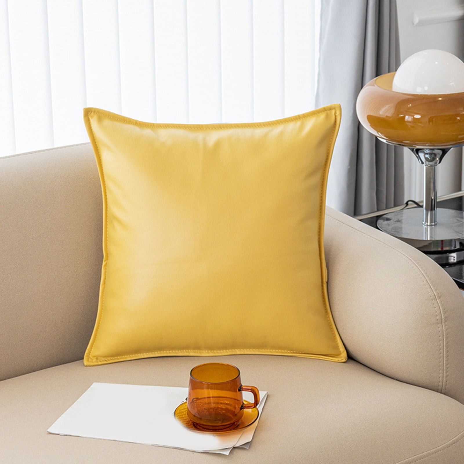 2023 Spring And Summer New Pillow Cover Sofa Cushion Cover Simple Modern Style Light Solid