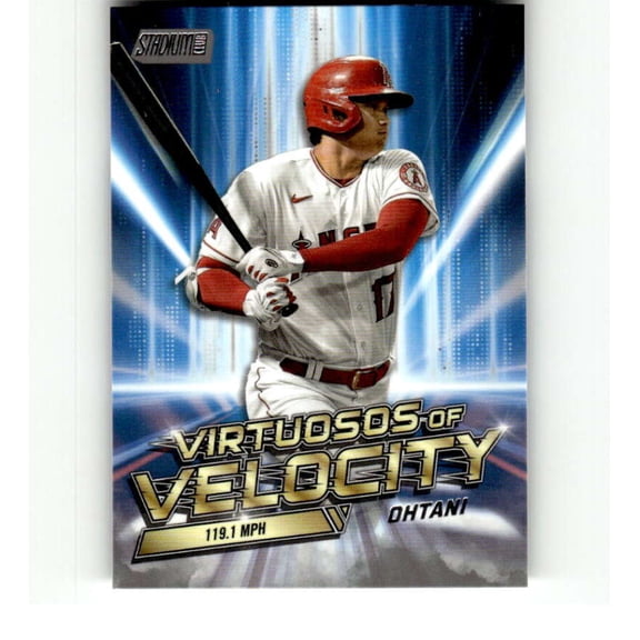 2023 Stadium Club Virtuosos of Velocity #VV-2 Shohei Ohtani Los Angeles Angels  Official MLB Baseball Trading Card