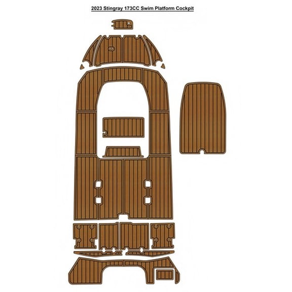 2023 Stingray 173CC Swim Platform Cockpit Pad Boat EVA Foam Teak Deck Floor
