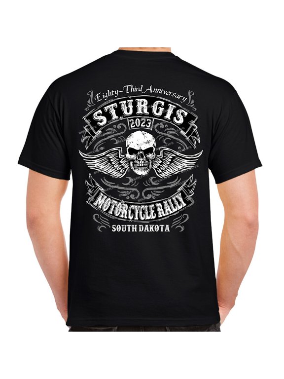 2023 Sturgis Motorcycle Rally Traditional Skull Wings T-Shirt