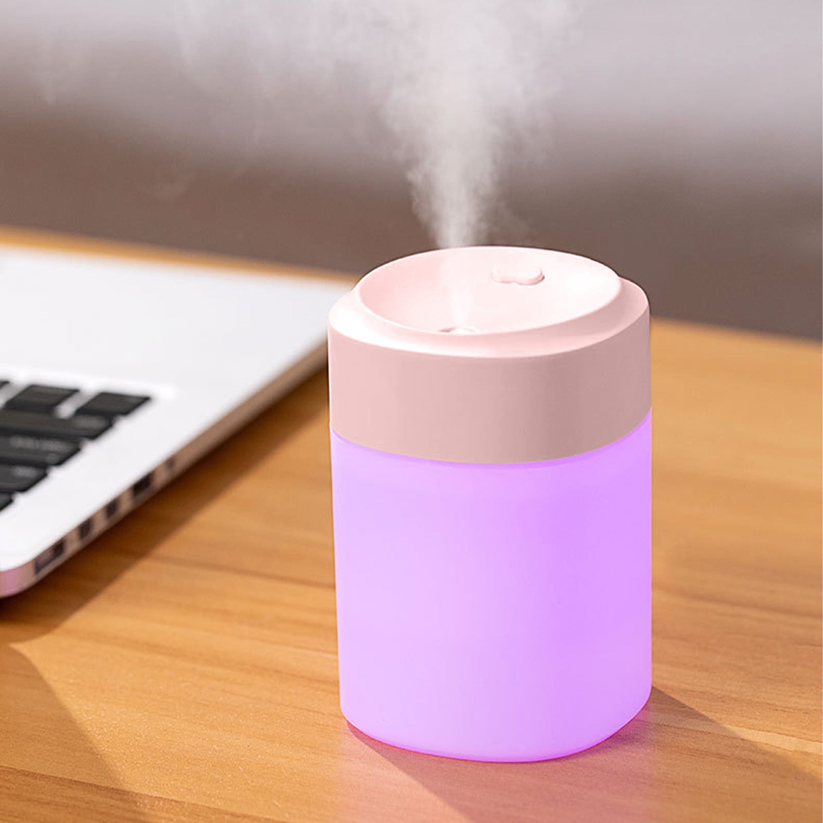2023 Summer Home and Kitchen Gadgets Savings Clearance! WJSXC Portable Desk  Humidifier, Cool Mist Humidifier, Small Humidifier for Home Bedroom office,  Plants, Colorful Night Light Function Pink 