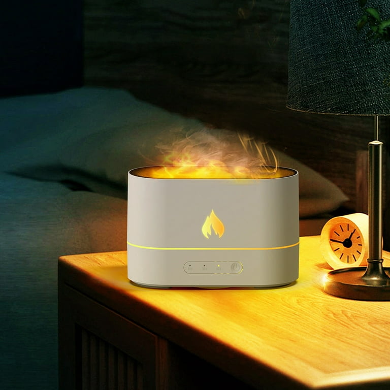 2023 Summer Home and Kitchen Gadgets Savings Clearance! Wjsxc USB Essential Oil Diffuser, Cool Mist Humidifier with Flame Lamp 3 Light Modes for Home