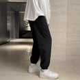 thumbnail image 1 of 2023 Summer Men's Trousers Cotton Fashion Casual Pants Solid Color Breathable Loose Shorts Leggings Streetwear Mens Pants M-5XL, 1 of 6