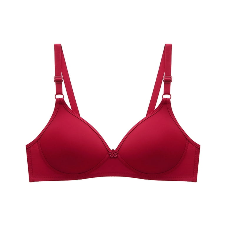 MJUHNHH Push Up Bras for Women, Plus Size Seamless Wire Free Soft Cup  Everyday Bra, Comfortable Sports Seamless Bra (Color : Red, Size : 40DD) :  : Fashion
