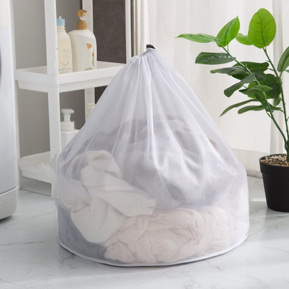2023 Summer Savings Clearance! WJSXC Large Laundry Bag,Mesh Laundry Bags with Drawstring,Durable Wash Bag for Delicates,Garment Laundry Mesh Bag for Family,College Dorm,Apartment D