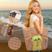 2023 Summer Savings! WJSXC Luggage and Travel Gear Clearance, Mens and Womens Portable Travel Beach Bag Shoulder Bag Handbag Storage Bag Brown