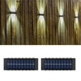 thumbnail image 1 of 2023 Summer Savings! WJSXC Outdoor Essentials Clearance, 2PCS Solar Wall Light UP and Down Illuminate Outdoor Sunlight Lamp IP65 Waterproof Modern Decor for Home Garden Porch,Black B, 1 of 6