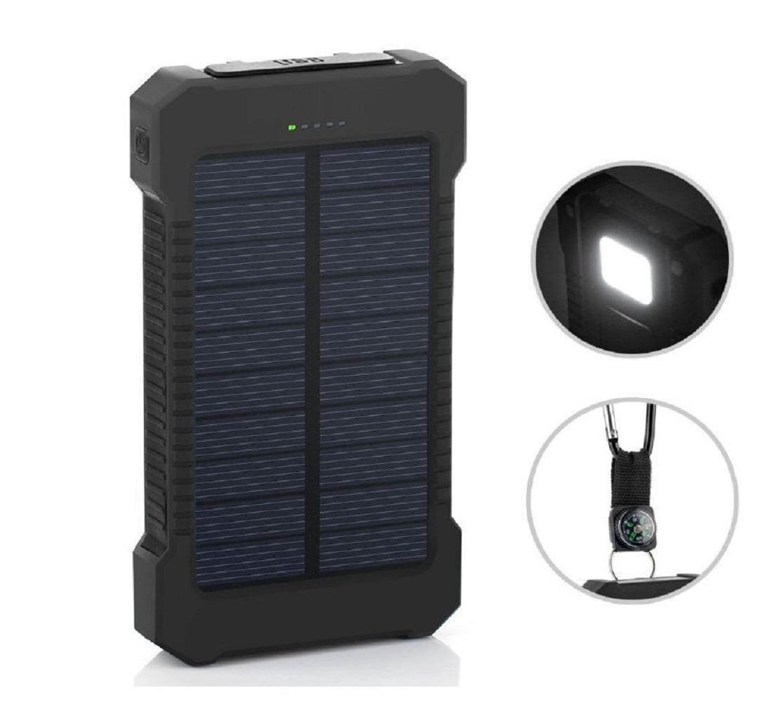 2023 Super 300000mAh 2 USB Portable Charger Solar Power Bank For Cell Phone  