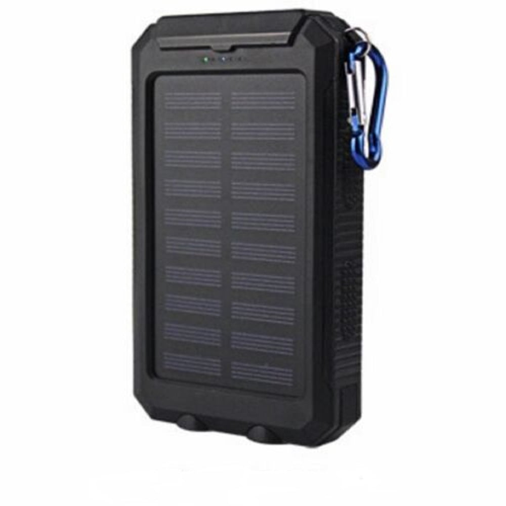 2023 Super 5000000mAh 2 USB Portable Charger Solar Power Bank For Cell Phone, Black