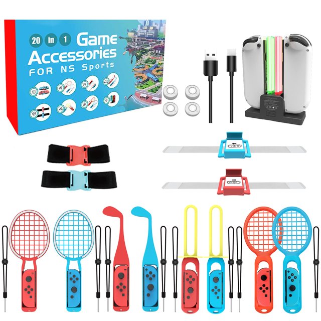 2023 Switch Sports Accessories Bundle 20 in 1 Family Accessories Kit