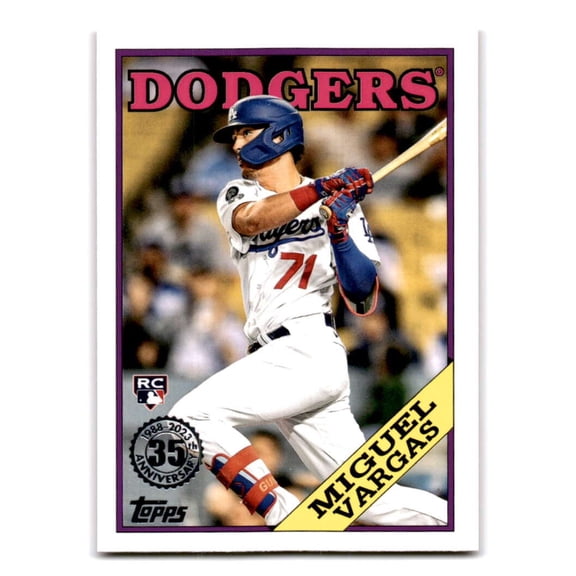 2023 TOPPS 1988 BASEBALL IES 2 #2T88-33 MIGUEL VARGAS LOS ANGELES DODGERS