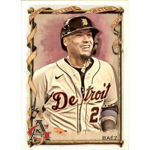 2023 TOPPS ALLEN AND GINTER #166 JAVIER BAEZ DETROIT TIGERS