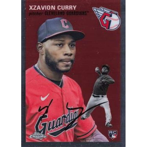2023 TOPPS CHROME PLATINUM ANNIVERSARY #32 XZAVION CURRY RC CLEVELAND GUARDIANS