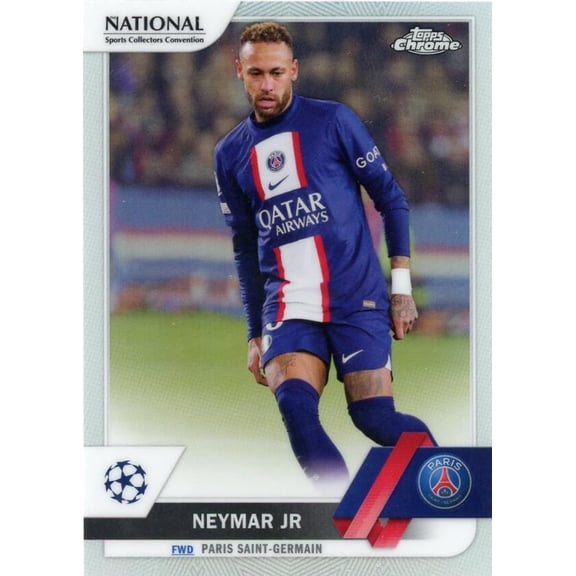 2023 TOPPS NATIONAL CONVENTION WRAPPER REDEMPTION TOPPS CHROME UEFA REFRACTOR #UEFA-16 NEYMAR JR PARIS SAINT-GERMAIN
