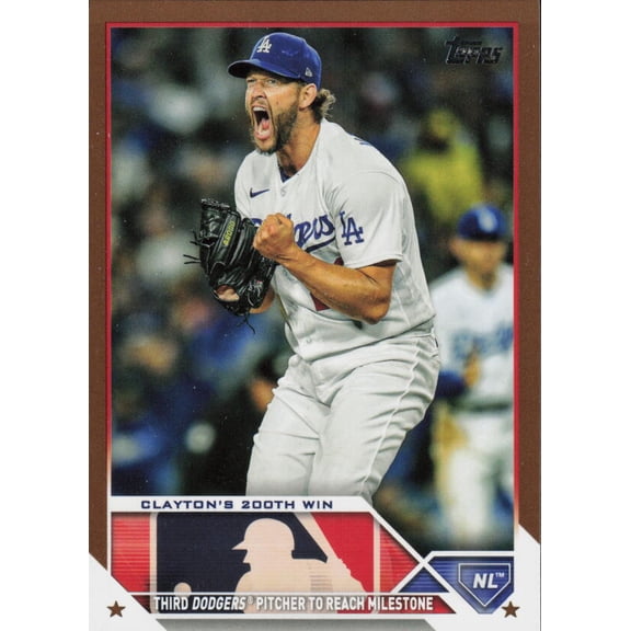 2023 TOPPS UPDATE SERIES GOLD FOIL #US202 CLAYTON KERSHAW SEASON HIGHLIGHT LOS ANGELES DODGERS