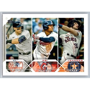 2023 Topps AL RBI Leaders Baseball Card #241 Aaron Judge Jose Ramirez Kyle Tucker Near Mint